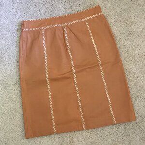 GAP Genuine Leather Stitched Coastal Cowgirl Skirt